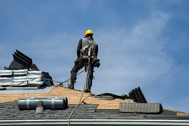 Professional Roof Replacement technician working in Zarephath, NJ